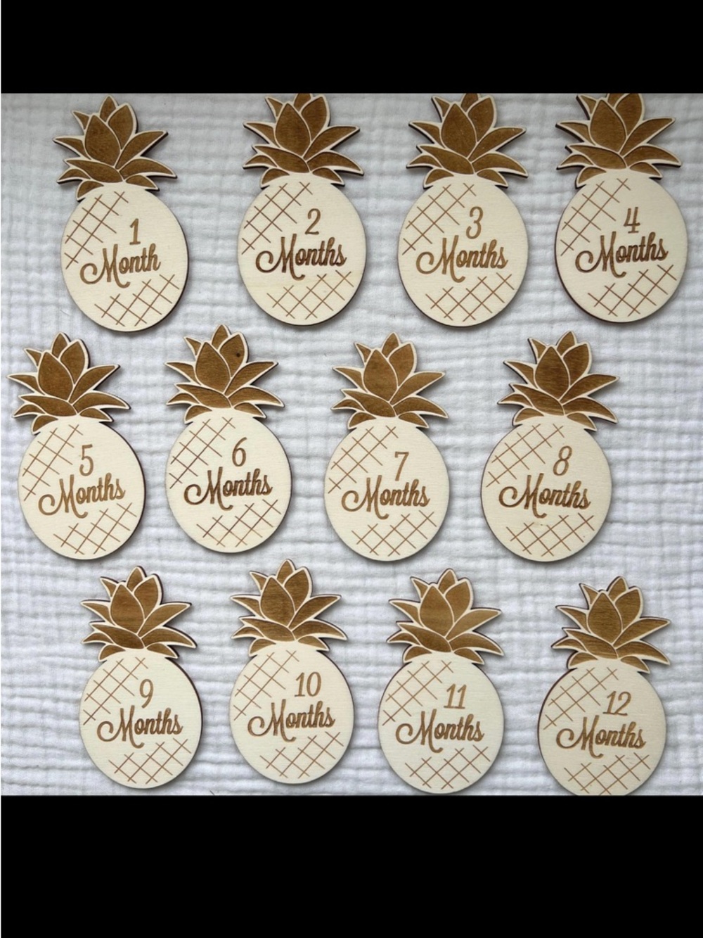 Pineapple Monthly Milestone Discs -
